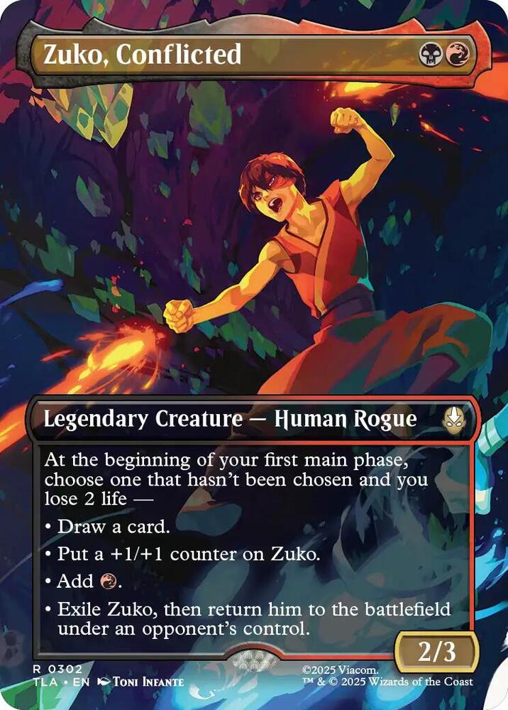 Zuko, Conflicted 302 (Avatar: The Last Airbender)  - Borderless Foil | Good Games Morley