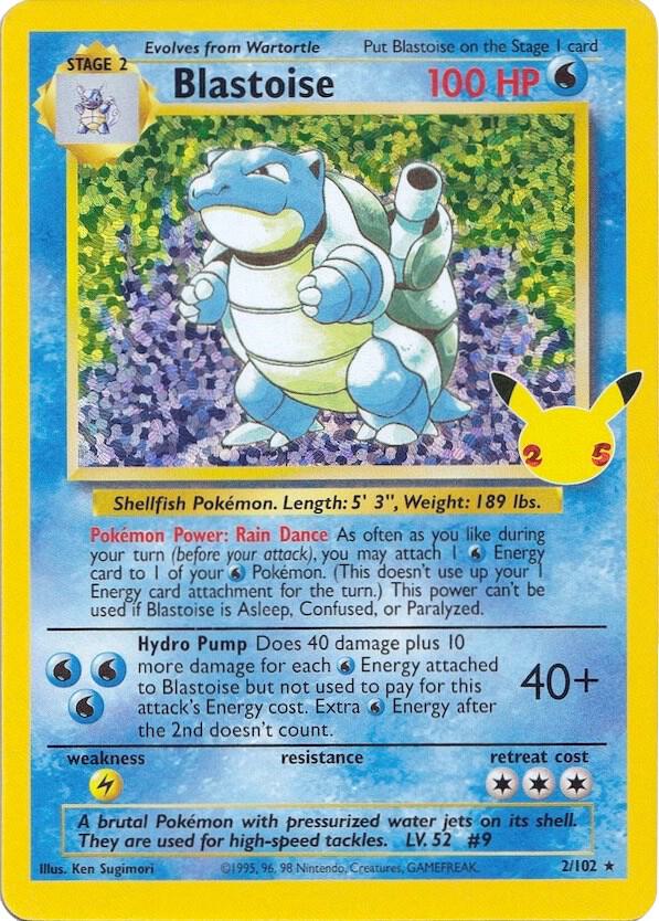 Blastoise 2/102 (Celebrations: Classic Collection)  - Holofoil | Good Games Morley