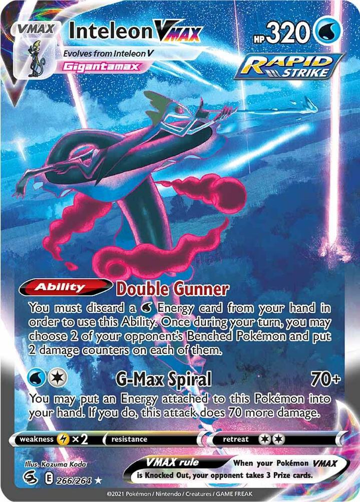 Inteleon VMAX 266/264 (SWSH08: Fusion Strike)  - Holofoil | Good Games Morley