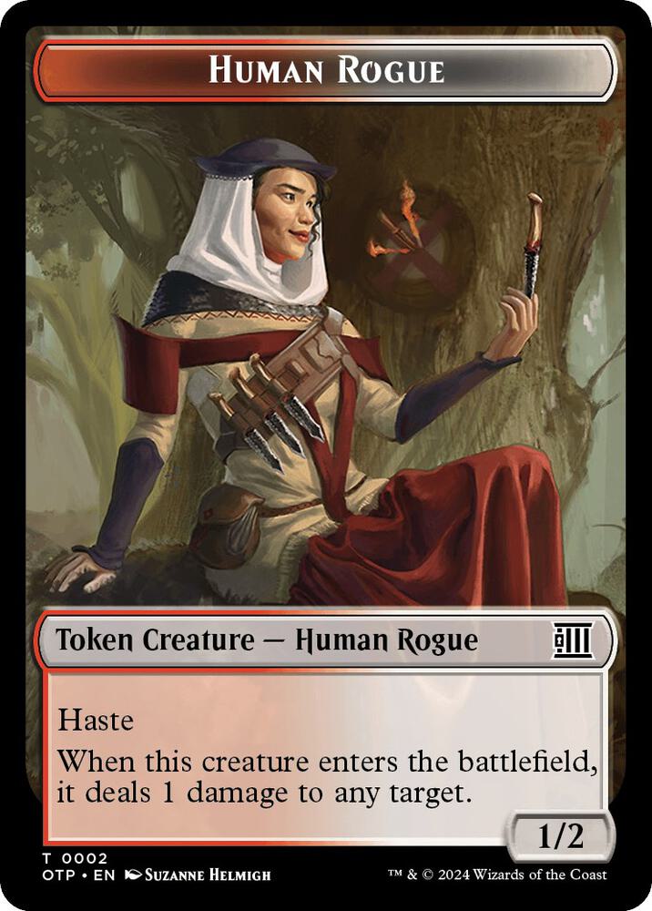 Human Rogue Plot Double Sided Token 2 // 20 (Outlaws of Thunder Junction: Breaking News)  | Good Games Morley