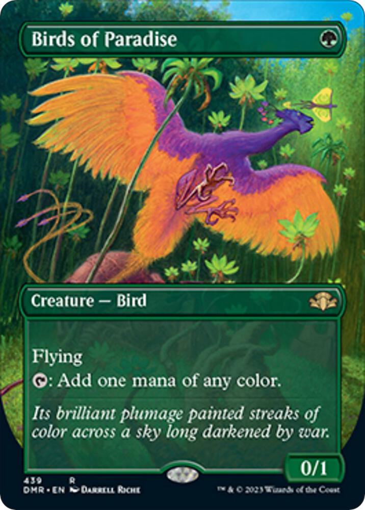 Birds of Paradise 439/261 (Dominaria Remastered)  - Borderless | Good Games Morley