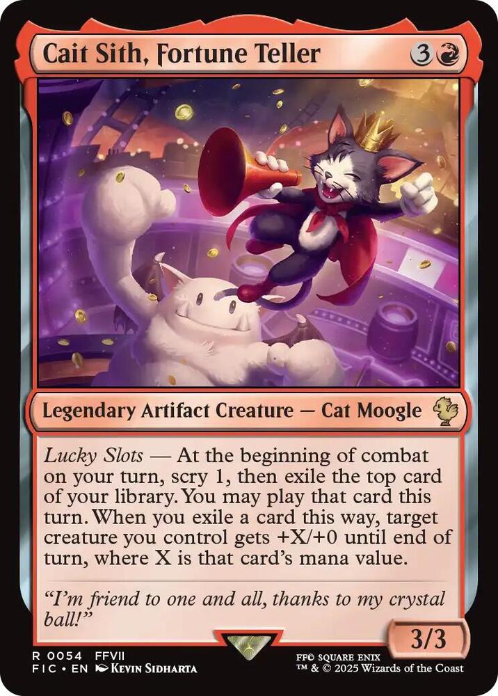 Cait Sith, Fortune Teller 54 (Commander: FINAL FANTASY)  - Surge Foil | Good Games Morley