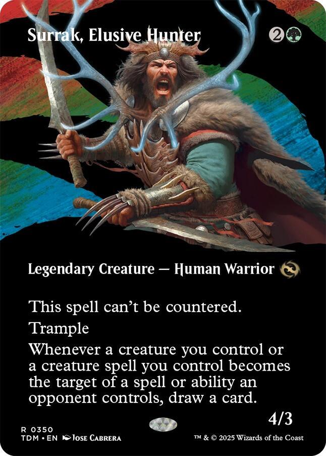Surrak, Elusive Hunter 350 (Tarkir: Dragonstorm)  - Borderless | Good Games Morley