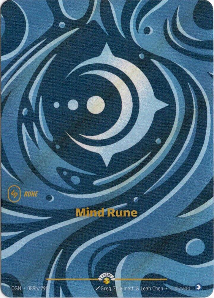 Mind Rune 089b/298 (Riftbound Organized Play Promotional Cards)  - Foil | Good Games Morley