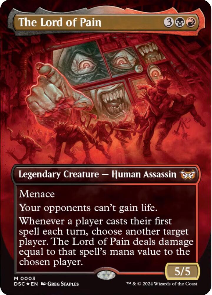 The Lord of Pain 3 (Commander: Duskmourn: House of Horror)  - Borderless Foil | Good Games Morley