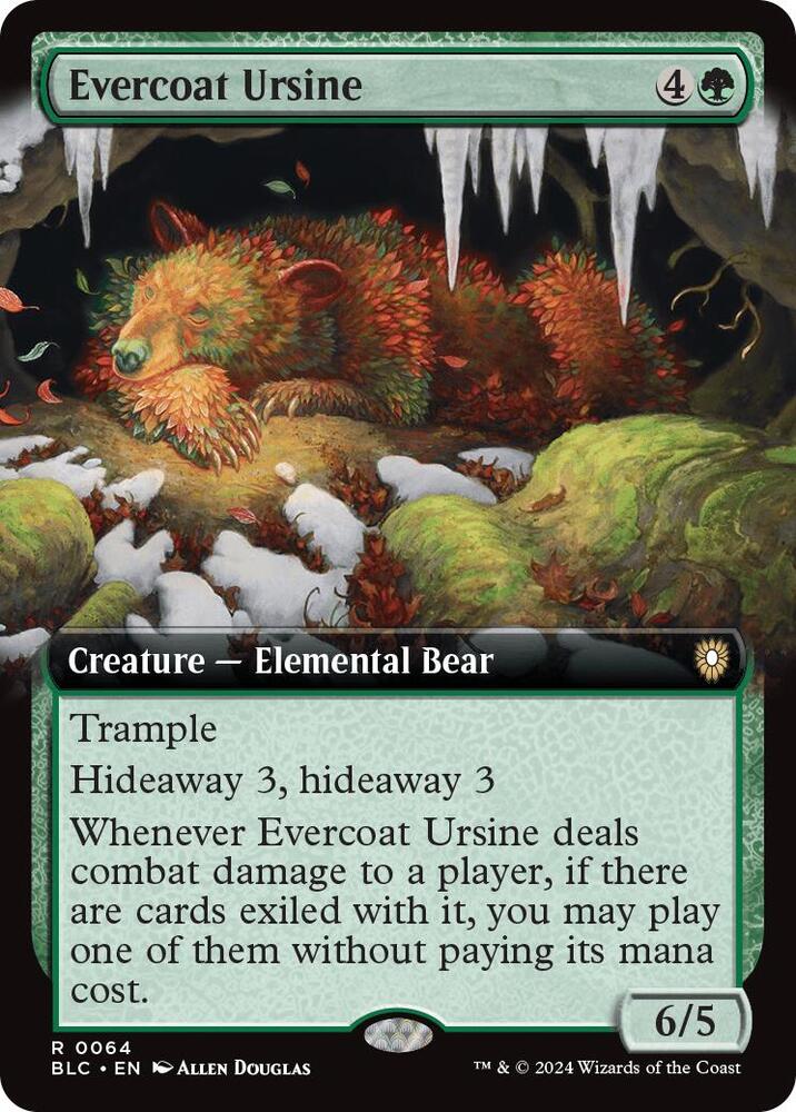 Evercoat Ursine 64 (Commander: Bloomburrow)  - Extended Art | Good Games Morley