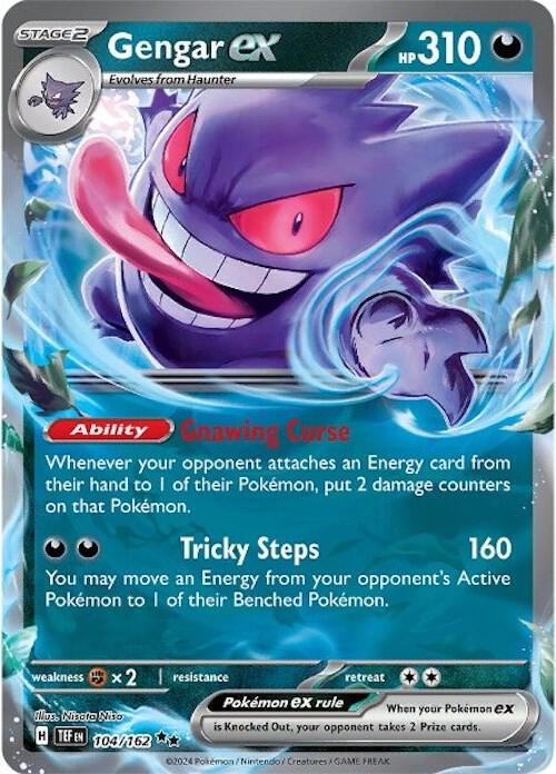 Gengar ex 104/162 (SV05: Temporal Forces)  - Holofoil | Good Games Morley