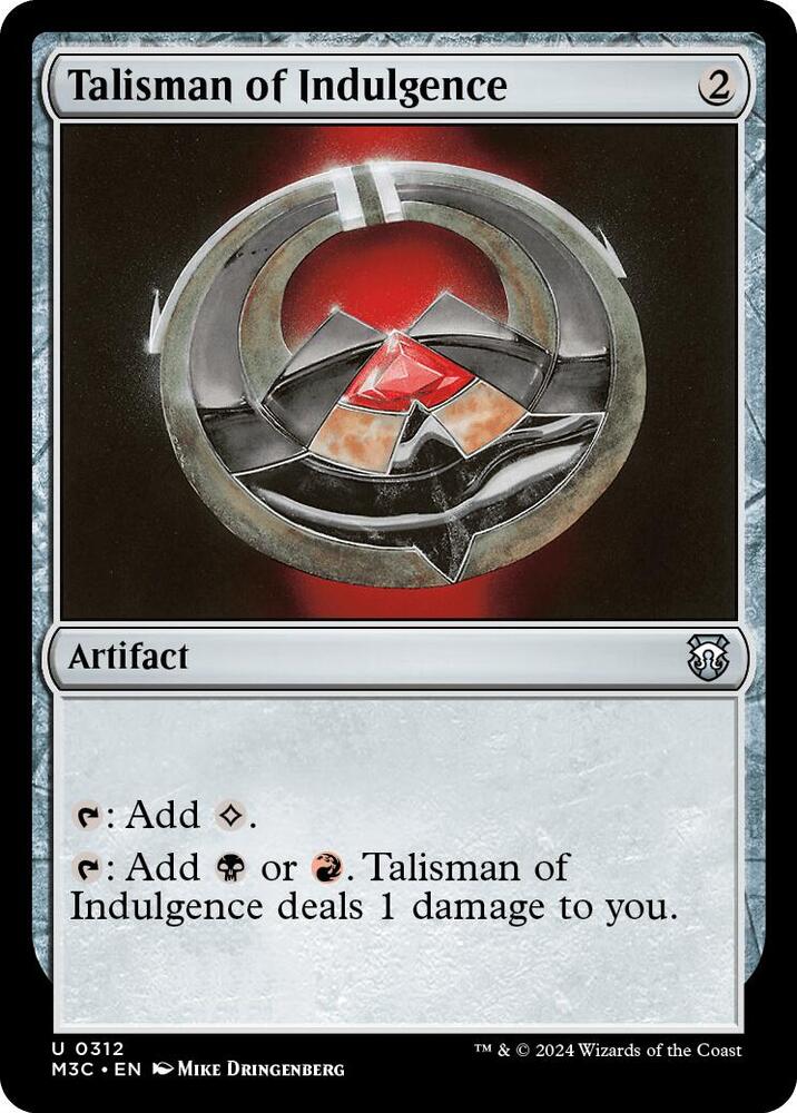 Talisman of Indulgence 312 (Commander: Modern Horizons 3)  | Good Games Morley