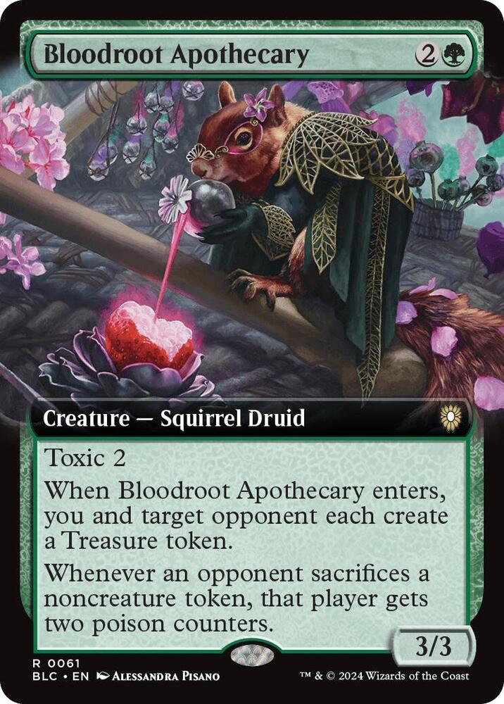 Bloodroot Apothecary 61 (Commander: Bloomburrow)  - Extended Art | Good Games Morley
