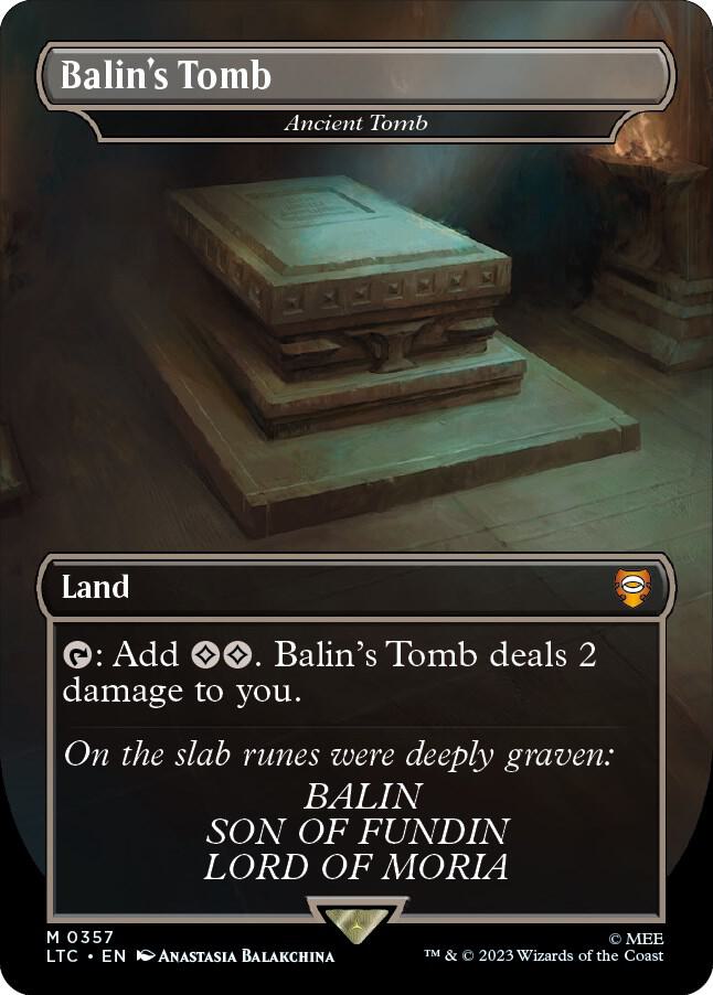 Balin's Tomb - Ancient Tomb 357 (Commander: The Lord of the Rings: Tales of Middle-earth)  - Borderless | Good Games Morley