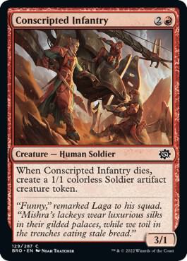 Conscripted Infantry 129/287 (The Brothers' War)  - Foil | Good Games Morley