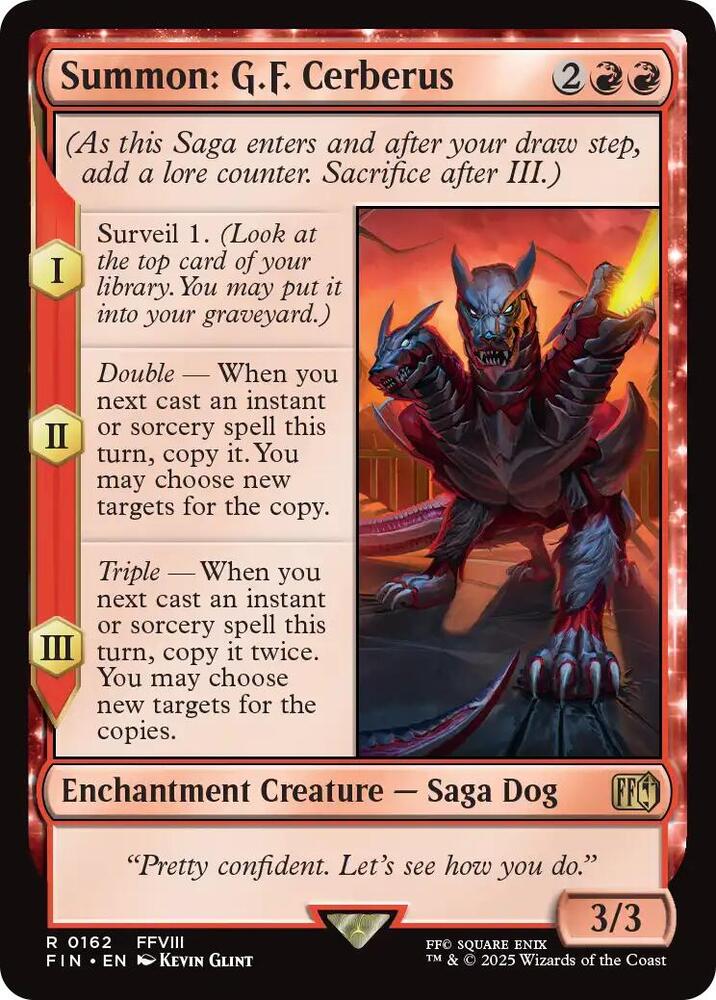 Summon: G.F. Cerberus 162 (FINAL FANTASY)  - Foil | Good Games Morley