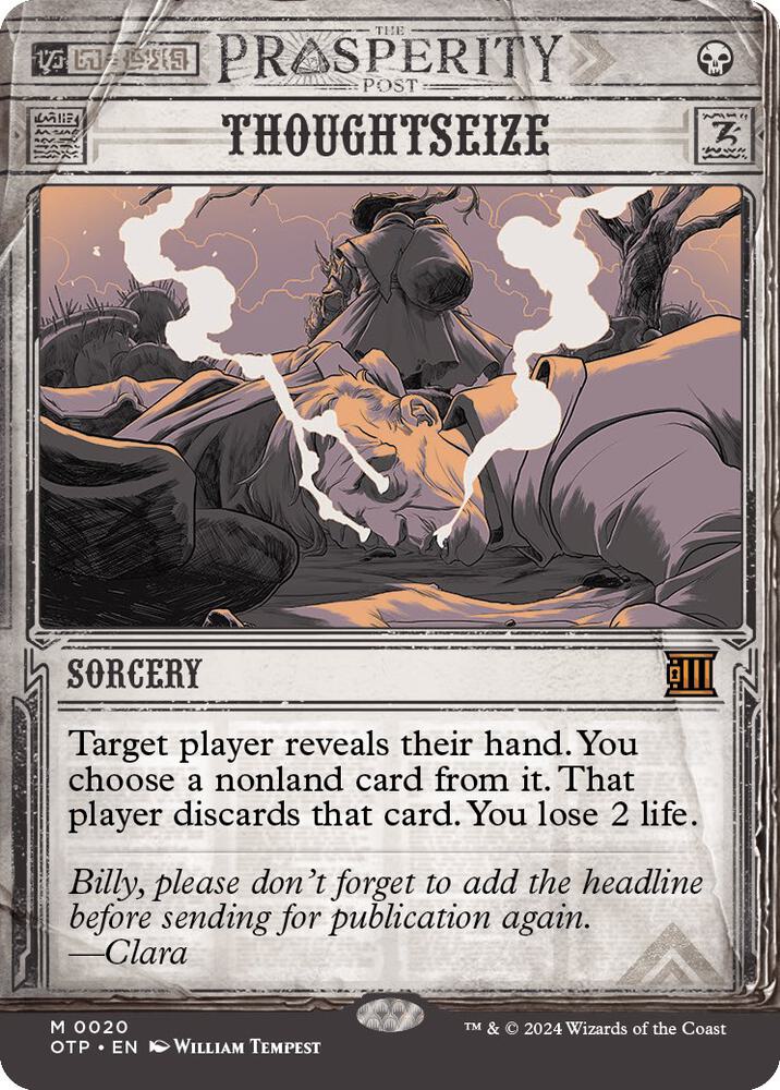 Thoughtseize 20/65 (Outlaws of Thunder Junction: Breaking News)  - Showcase | Good Games Morley