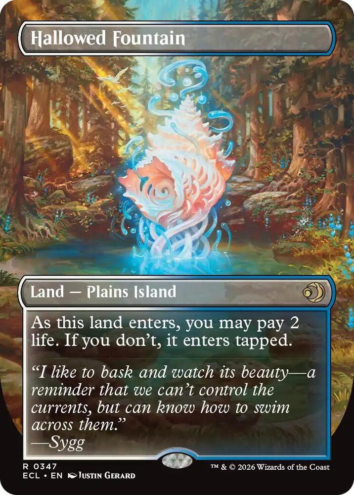Hallowed Fountain  347/273 (Lorwyn Eclipsed)  - Borderless Foil | Good Games Morley