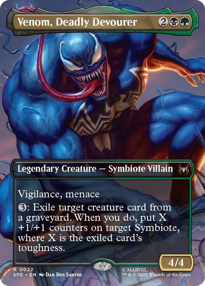 Venom Deadly Devourer Borderless 22 (Marvel's Spider-Man: Eternal-Legal)  - Borderless Foil | Good Games Morley