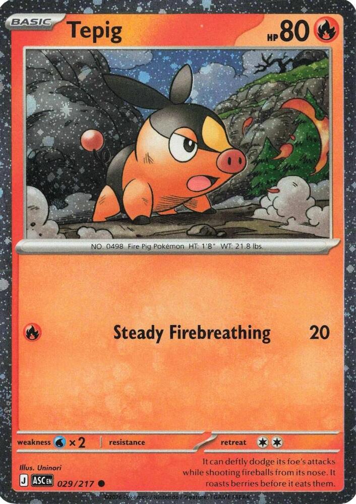 Tepig 029/217 (Miscellaneous Cards & Products)  - Cosmo Holofoil | Good Games Morley