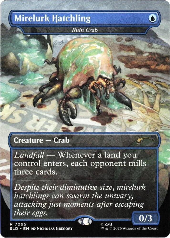 Mirelurk Hatchling - Ruin Crab 7095 (Secret Lair Drop Series)  - Borderless Foil | Good Games Morley