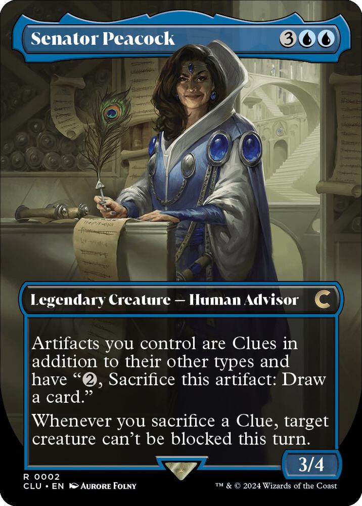 Senator Peacock 2/284 (Ravnica: Clue Edition)  - Borderless | Good Games Morley