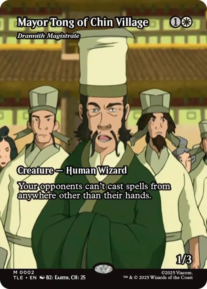 Mayor Tong of Chin Village - Drannith Magistrate 2/317 (Avatar: The Last Airbender: Eternal-Legal)  - Borderless Foil | Good Games Morley