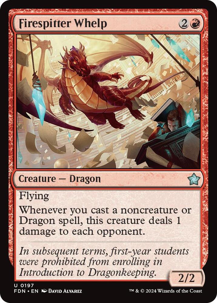 Firespitter Whelp 197 (Foundations)  - Foil | Good Games Morley