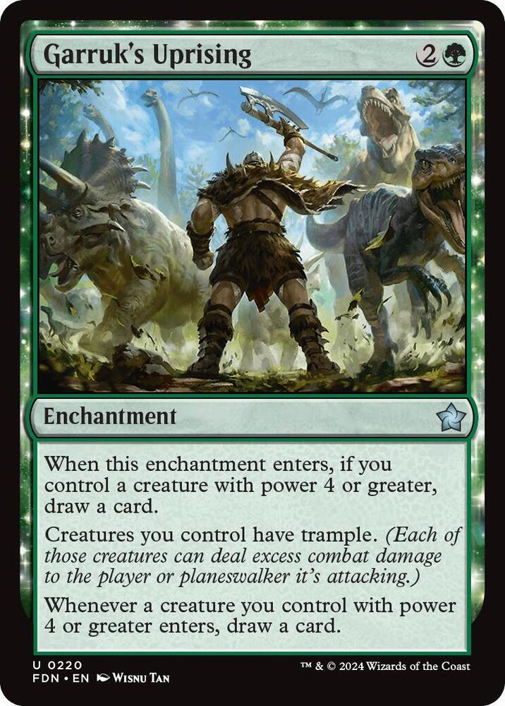 Garruk's Uprising 220 (Foundations)  - Foil | Good Games Morley