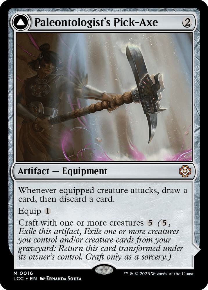 Paleontologist's Pick-Axe // Dinosaur Headdress 16/370 (Commander: The Lost Caverns of Ixalan)  | Good Games Morley