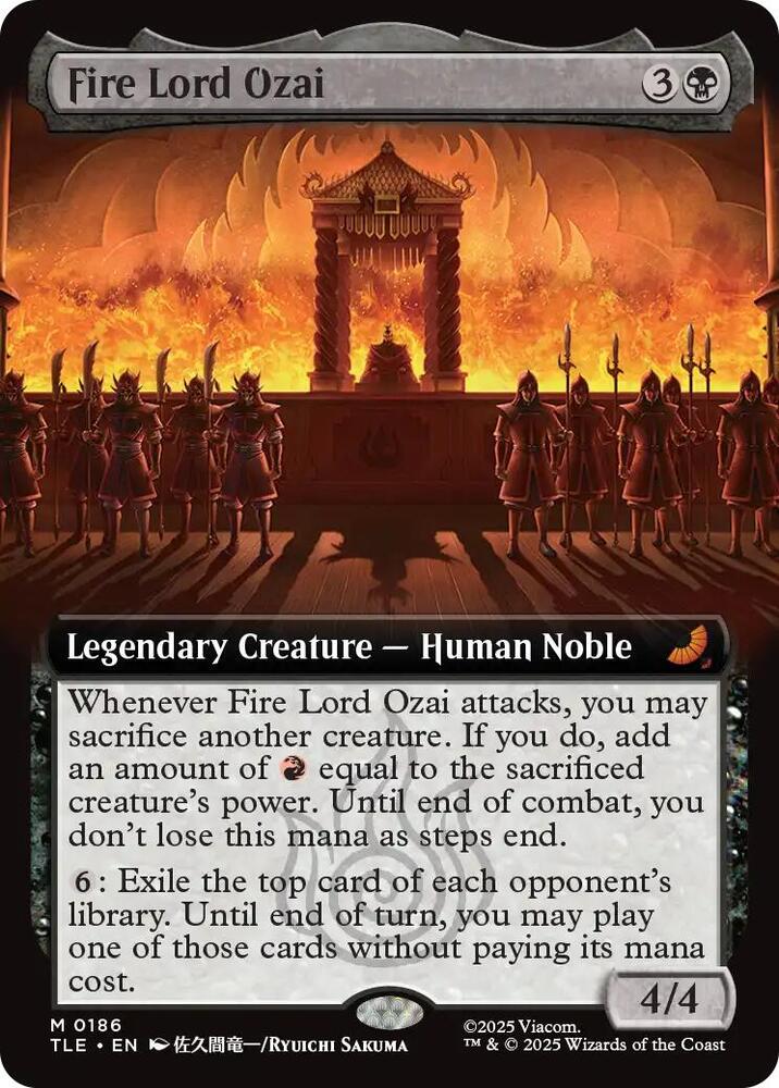 Fire Lord Ozai 186/317 (Avatar: The Last Airbender: Eternal-Legal)  - Extended Art Foil | Good Games Morley