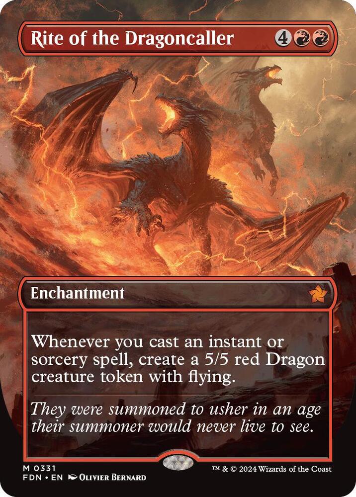 Rite of the Dragoncaller 331 (Foundations)  - Borderless Foil | Good Games Morley
