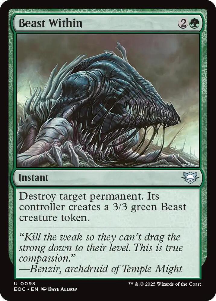 Beast Within 93/191 (Commander: Edge of Eternities)  | Good Games Morley