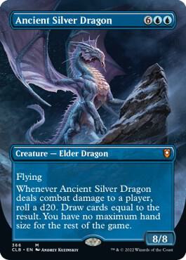 Ancient Silver Dragon Borderless 366 (Commander Legends: Battle for Baldur's Gate)  | Good Games Morley