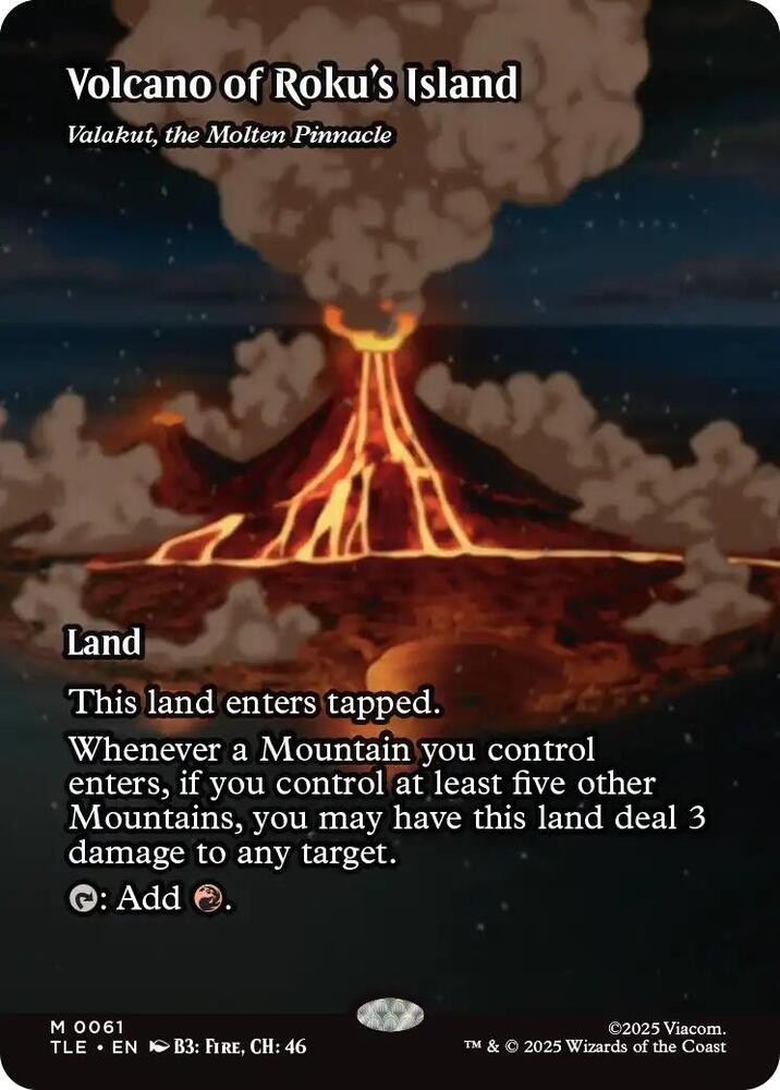 Volcano of Roku's Island - Valakut, the Molten Pinnacle 61 (Avatar: The Last Airbender: Eternal-Legal)  - Borderless | Good Games Morley