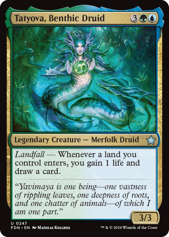 Tatyova, Benthic Druid 247/291 (Foundations)  - Foil | Good Games Morley