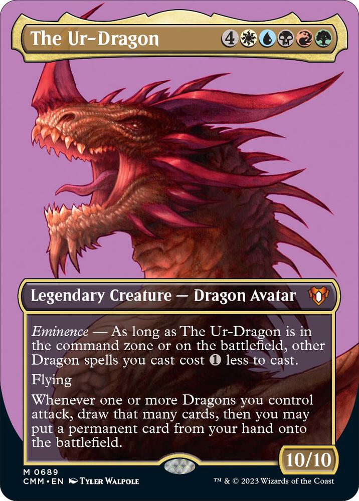 The Ur-Dragon 689/451 (Commander Masters)  - Borderless Foil | Good Games Morley