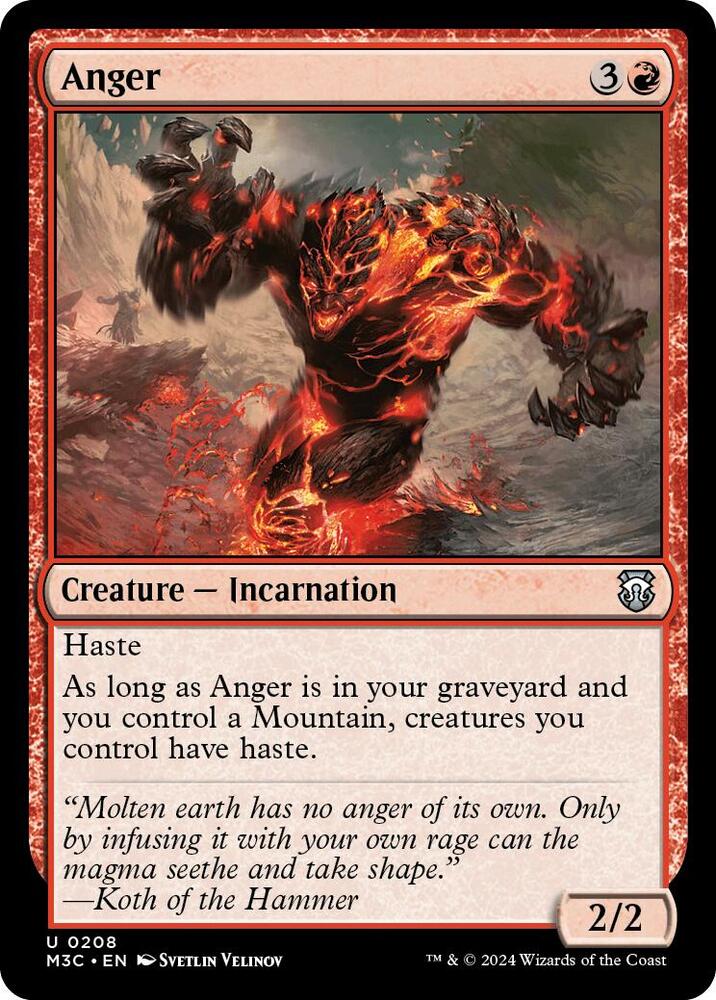 Anger 208/411 (Commander: Modern Horizons 3)  | Good Games Morley