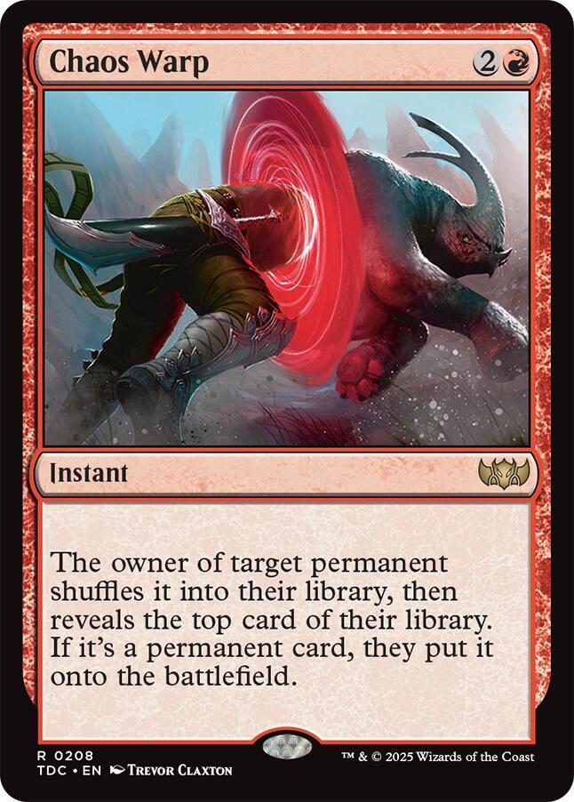 Chaos Warp 208 (Commander: Tarkir: Dragonstorm)  | Good Games Morley