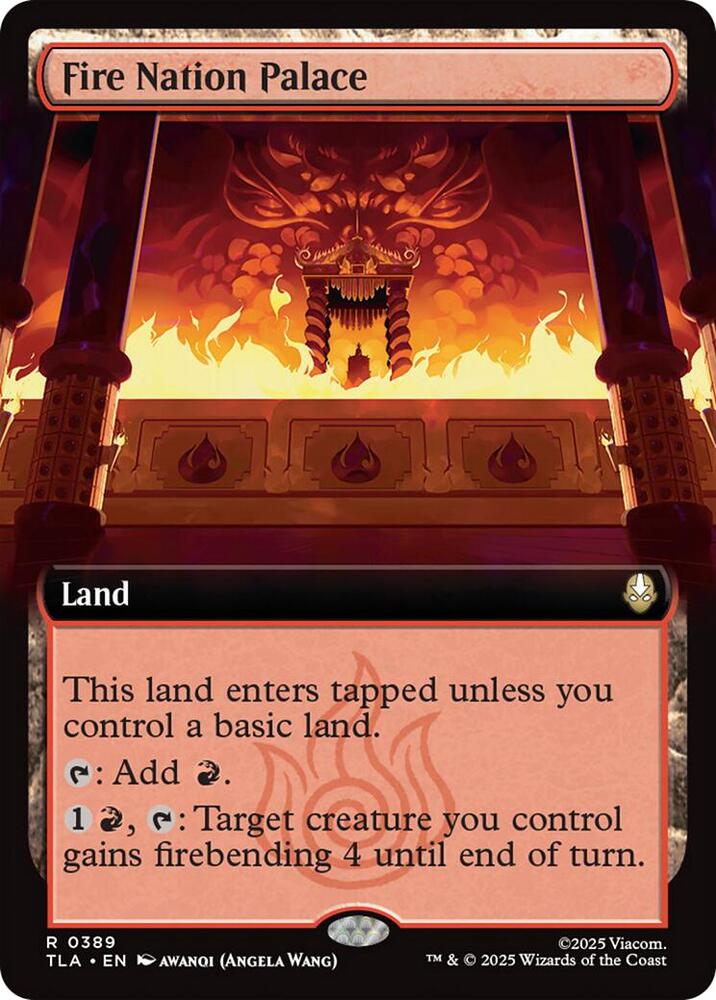Fire Nation Palace  389/286 (Avatar: The Last Airbender)  - Extended Art Foil | Good Games Morley