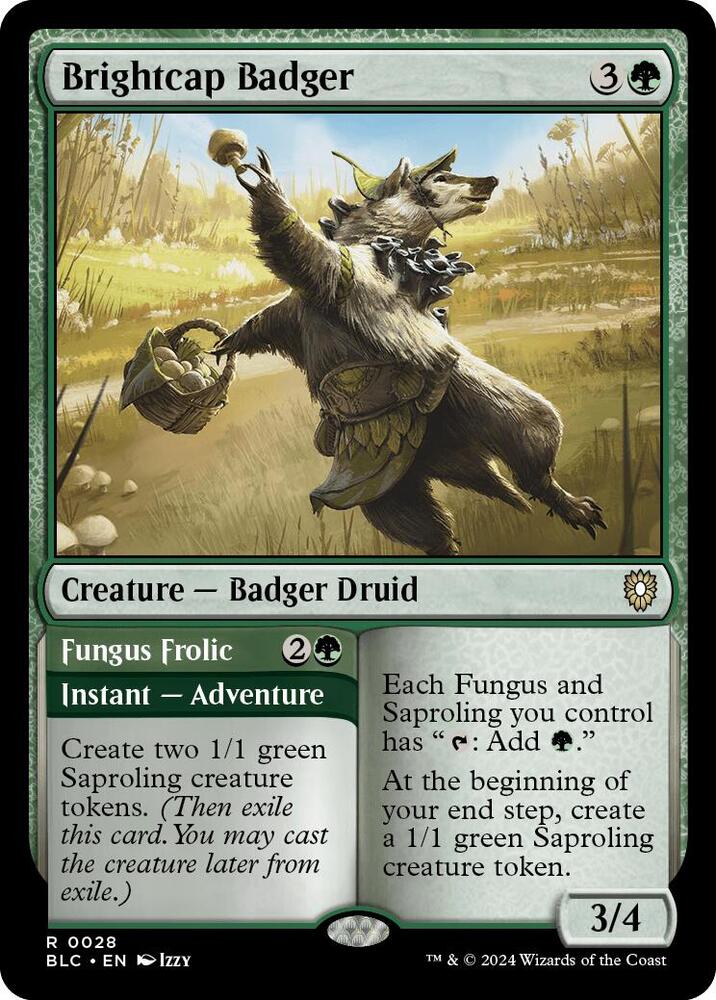 Brightcap Badger // Fungus Frolic 28 (Commander: Bloomburrow)  | Good Games Morley