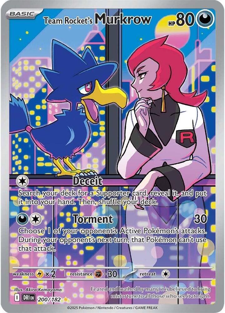 Team Rocket's Murkrow 200/182 (SV10: Destined Rivals)  - Holofoil | Good Games Morley
