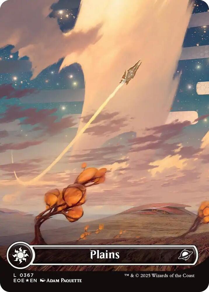 Plains  367/276 (Edge of Eternities)  - Full Art Galaxy Foil | Good Games Morley