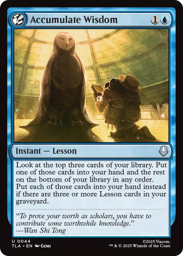 Accumulate Wisdom 44 (Avatar: The Last Airbender)  - Foil | Good Games Morley