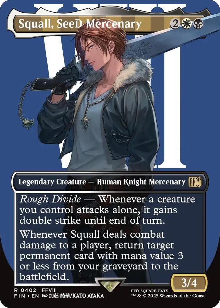 Squall, SeeD Mercenary 402 (FINAL FANTASY)  - Borderless Foil | Good Games Morley
