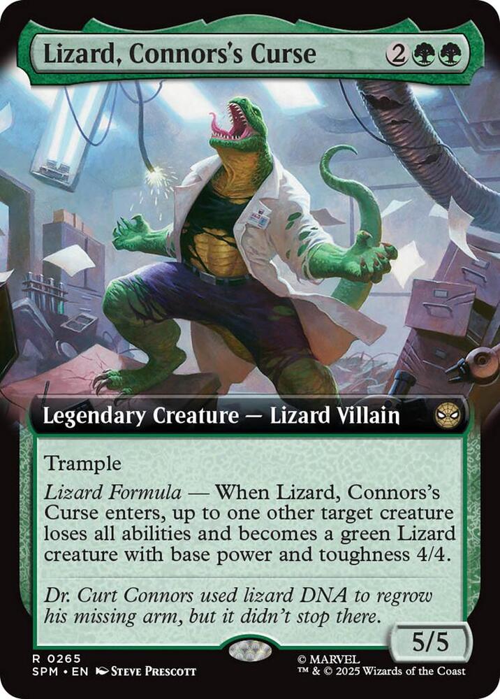 Lizard, Connors's Curse 265/198 (Marvel's Spider-Man)  - Extended Art | Good Games Morley