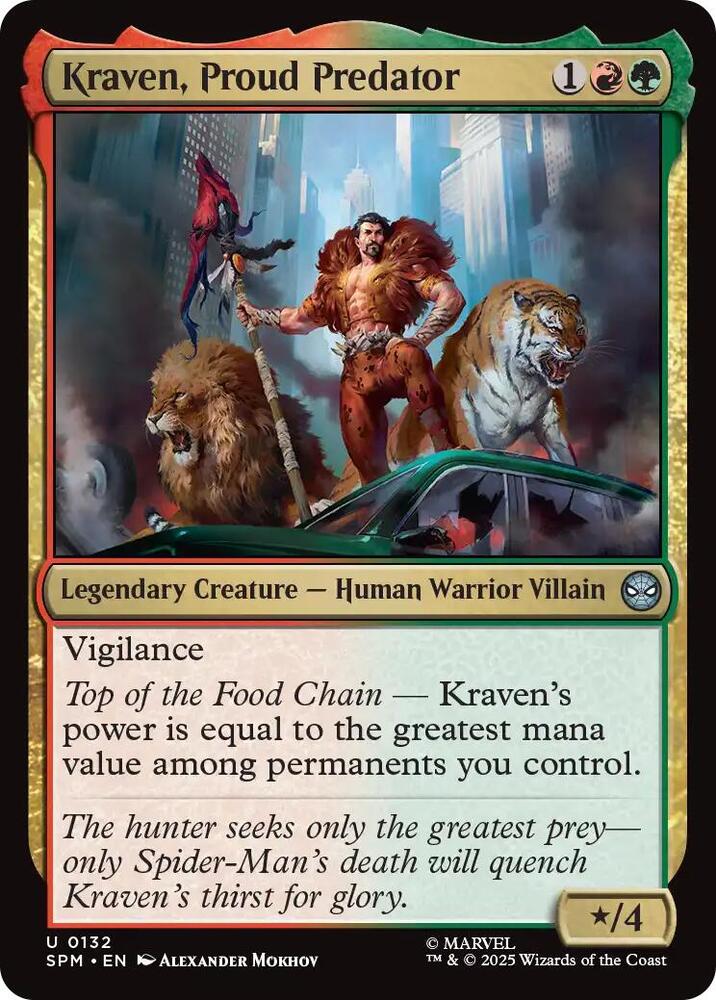 Kraven, Proud Predator 132/198 (Marvel's Spider-Man)  - Foil | Good Games Morley