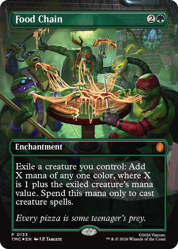 Food Chain Borderless 133 (Commander: Teenage Mutant Ninja Turtles)  - Foil | Good Games Morley