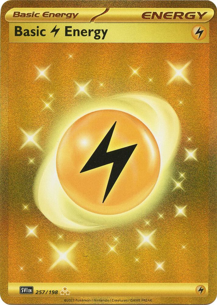 Basic Lightning Energy 257/198 (SV01: Scarlet & Violet Base Set)  - Holofoil | Good Games Morley