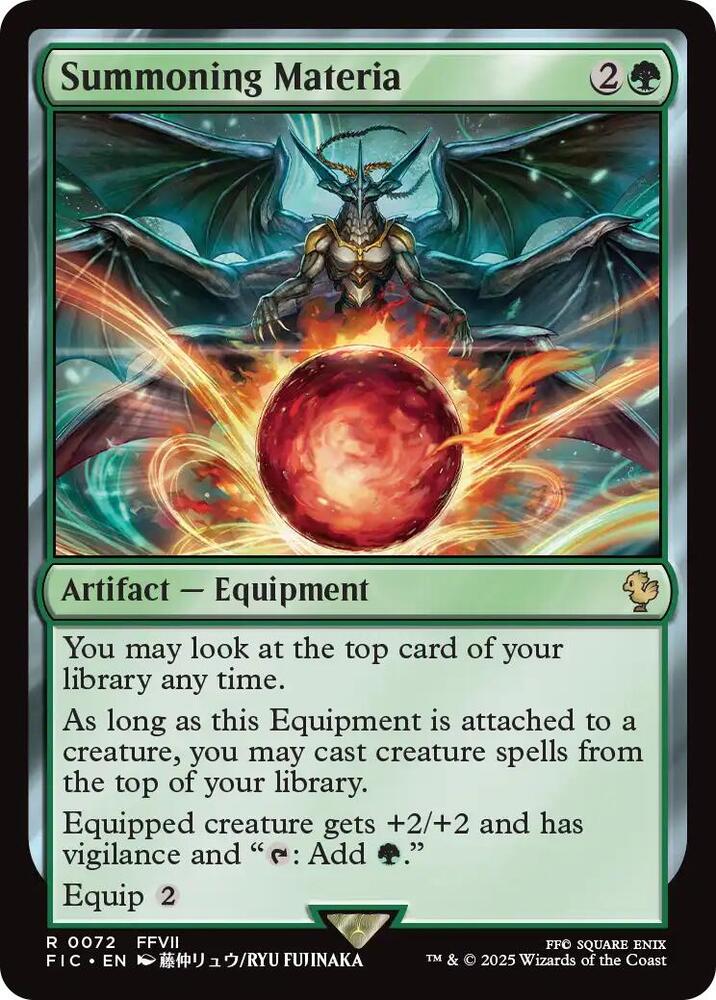 Summoning Materia 72 (Commander: FINAL FANTASY)  - Surge Foil | Good Games Morley