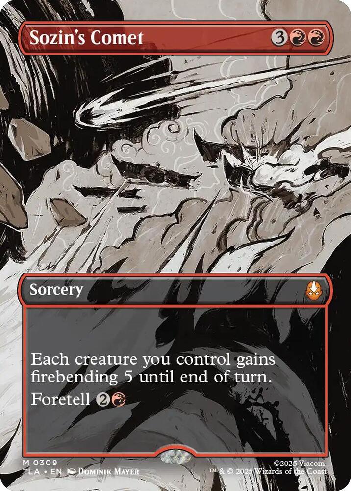 Sozin's Comet 309/286 (Avatar: The Last Airbender)  - Borderless Foil | Good Games Morley