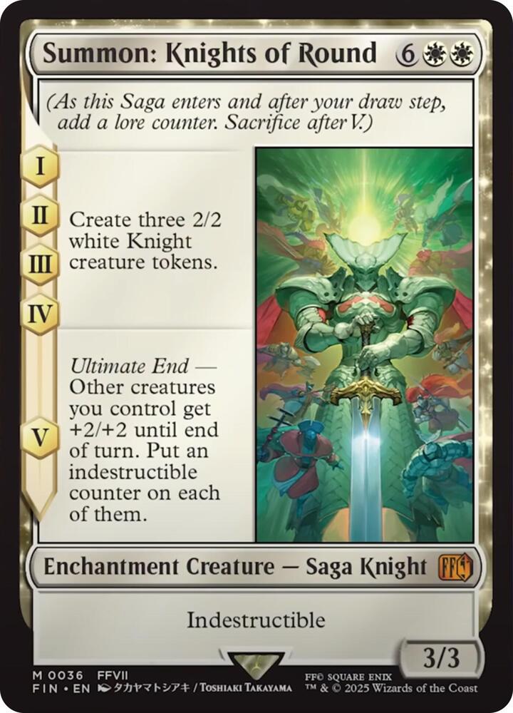 Summon: Knights of Round 36/309 (FINAL FANTASY)  - Foil | Good Games Morley