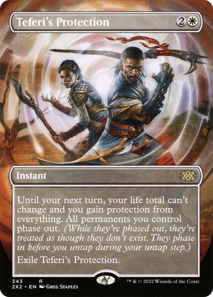 Teferis Protection Borderless 343 (Double Masters 2022)  - Foil | Good Games Morley