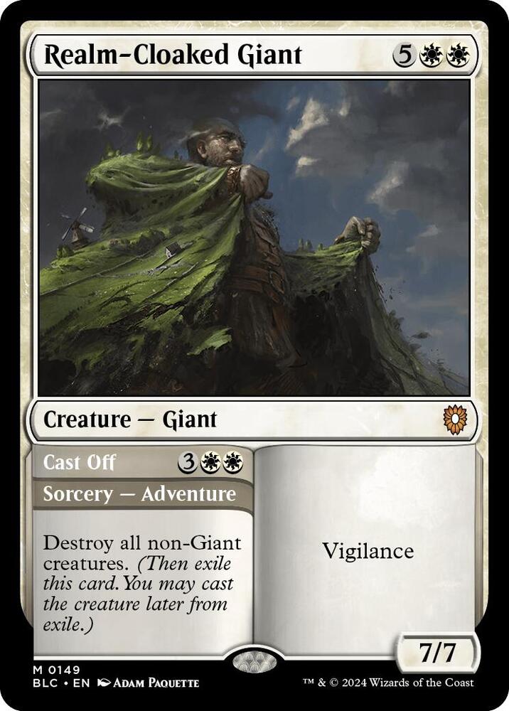Realm-Cloaked Giant // Cast Off 149 (Commander: Bloomburrow)  | Good Games Morley